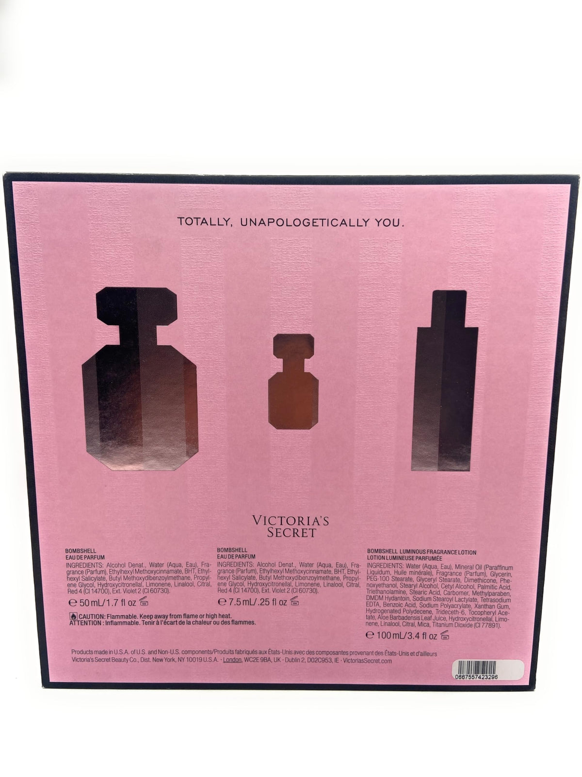 Victoria's Secret Bombshell 3 Piece Luxe Fragrance Gift Set: 1.7 oz Eau de Parfum, 0.25 oz Eau De Parfum & 3.4 oz Fragrance Lotion