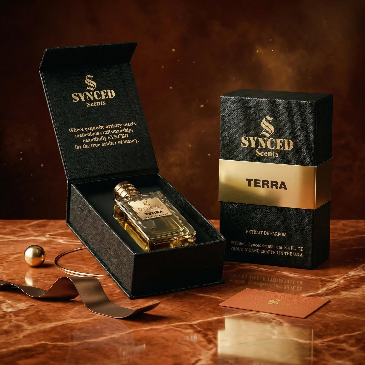 SYNCED Scents TERRA Inspired by Terre deH.ermes Perfume for Men - Long Lasting Citrus Woody Fragrance - Intense Earthy Fresh Masculine Orange Beauty & Personal Care SYNCED Scents