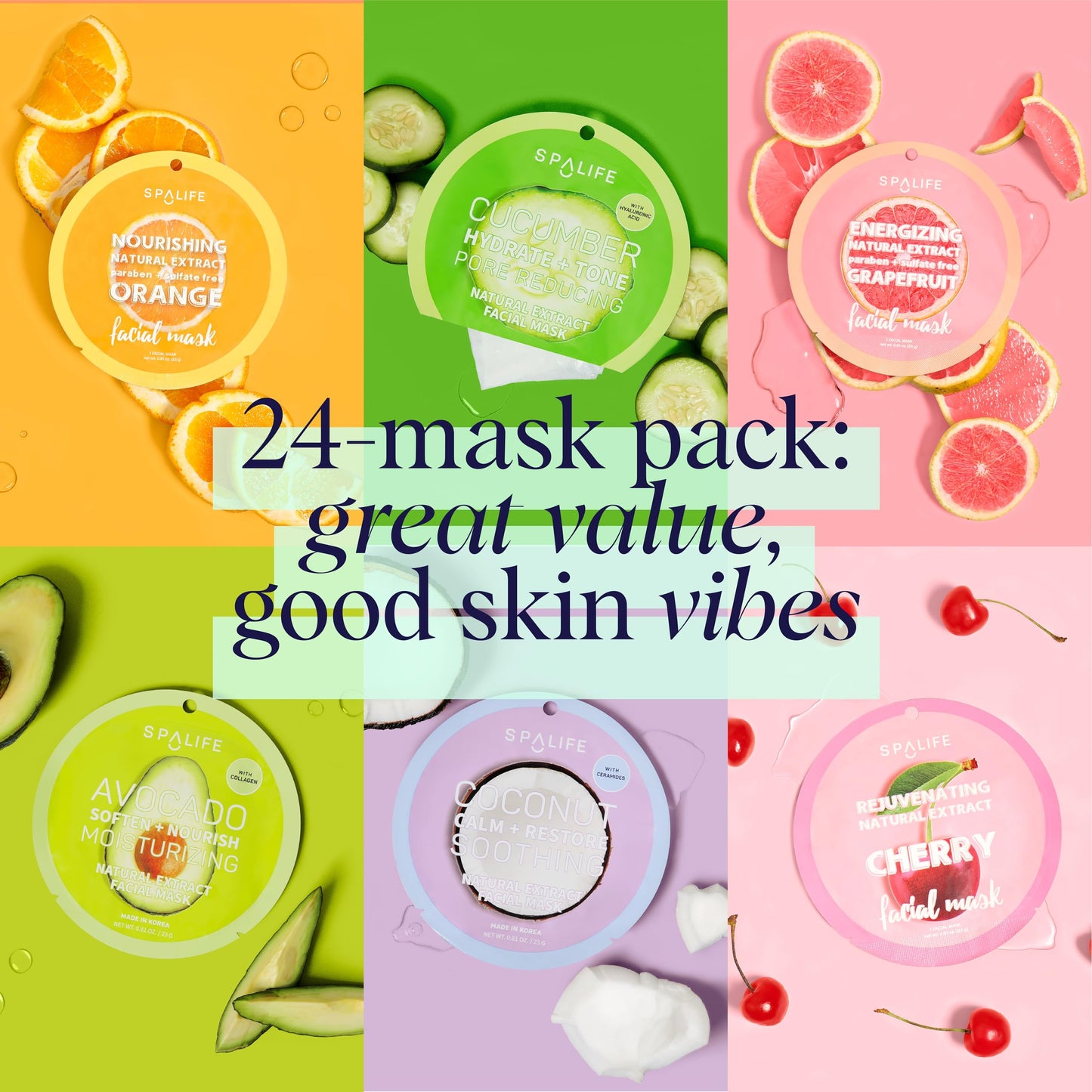 SpaLife Beauty Winter Skin Christmas Face Mask Bundle | Korean Facial Masks | Hydrating, Moisturizing and Firming Sheet Mask Set | Christmas Gifts Beauty & Personal Care SpaLife