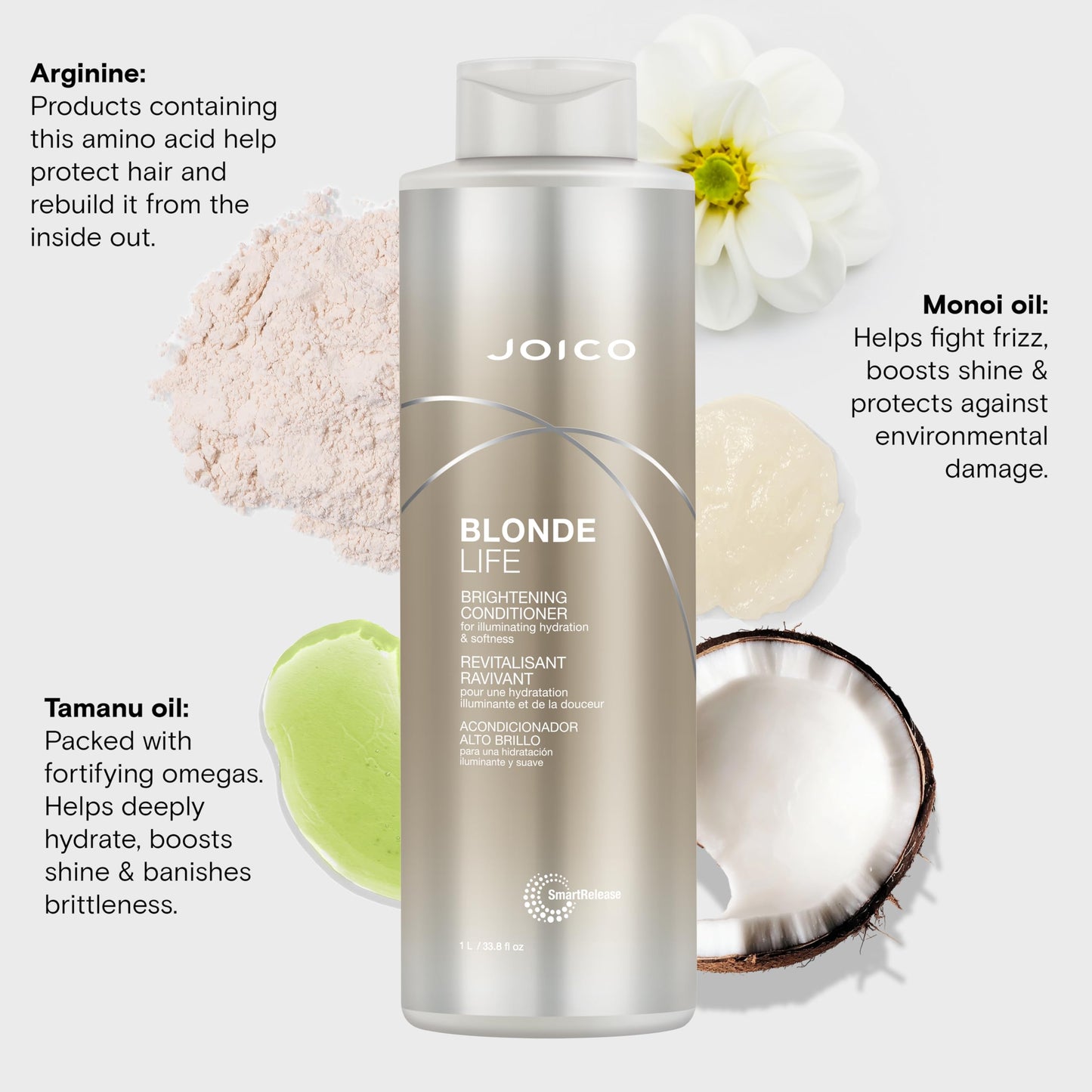 Joico Blonde Life Brightening Conditioner | For Blonde Hair | Illuminate Hydration & Softness | Add Softness & Smoothness | Sulfate Free | With Monoi Beauty & Personal Care Joico