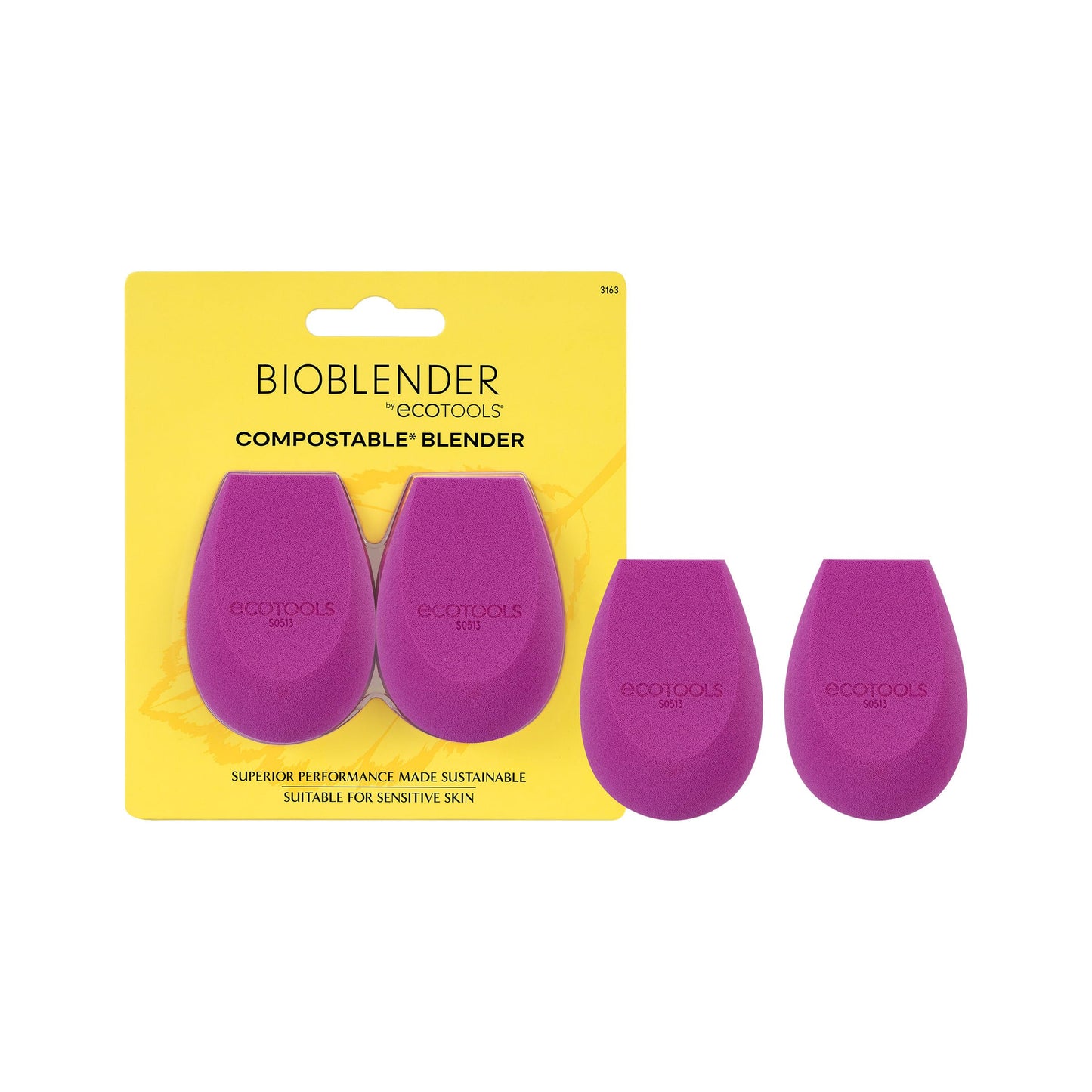 EcoTools Bioblender Makeup Sponge Duo, Compostable Makeup Blender, For Liquid & Cream Foundation, Seamless Application, Eco-Friendly Beauty Sponge Beauty & Personal Care EcoTools