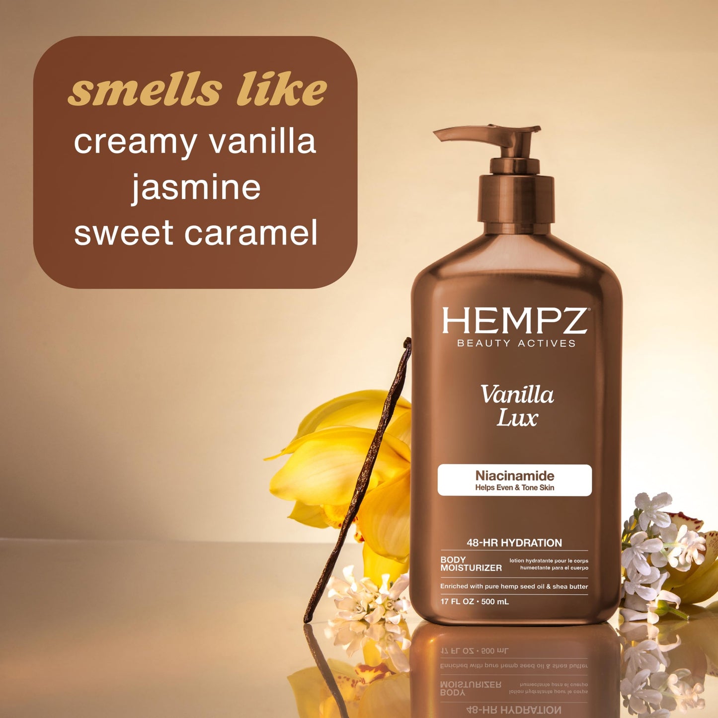Hempz Mini Vanilla Lux Herbal Body Moisturizer 2.25 oz. New LOOK Beauty & Personal Care Hempz