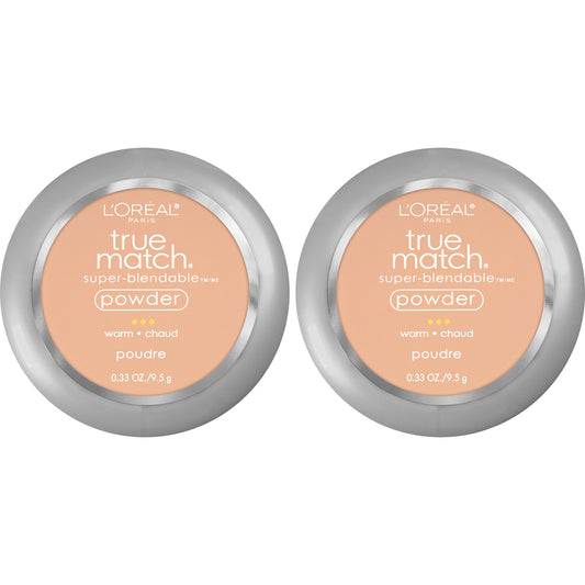 L'Oreal Paris Cosmetics True Match Super-Blendable Powder, Sand Beige, 2 Count