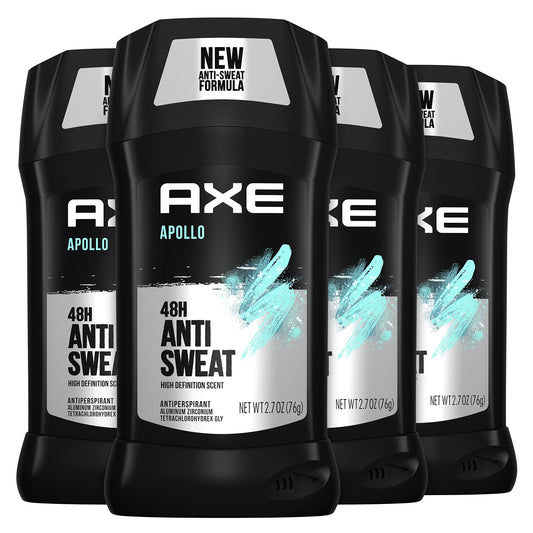 AXE Apollo Antiperspirant Deodorant Stick For Men Sage & Cedarwood 48 Hr Anti Sweat Mens Deodorant, 2.7 Ounce (Pack of 4) Beauty and Personal Care AXE
