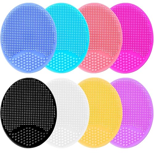 Face Scrubber, Silicone Face Scrubber, Soft Silicone Facial Cleansing Brush Face Exfoliator Blackhead Acne Pore Pad Cradle Cap Face Wash Brush Beauty & Personal Care MR LION