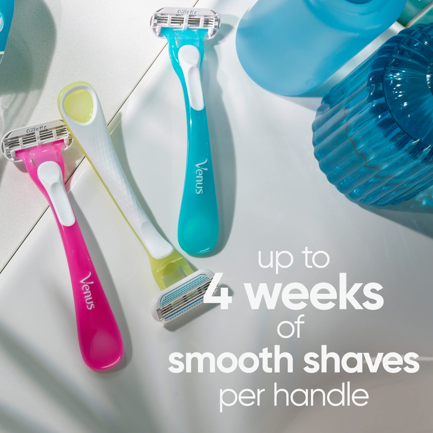 Gillette Venus Tropical Women's Disposable Razor, 3+1 Count, Womens Razors / Blades Beauty & Personal Care Gillette Venus