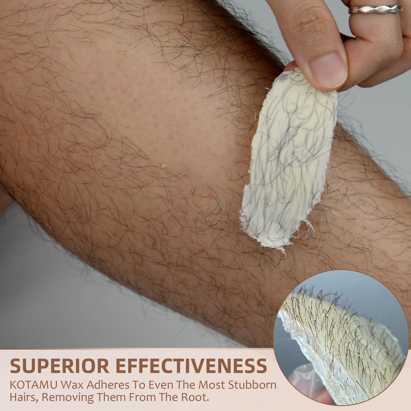 KOTAMU Hard Wax Beads for Women & Men Hair Removal, Cream Wax Beans for Full Body Sensitive Skin Chest Back Leg Facial Bikini Brazilian Waxing, 2.5lb Beauty and Personal Care KOTAMU
