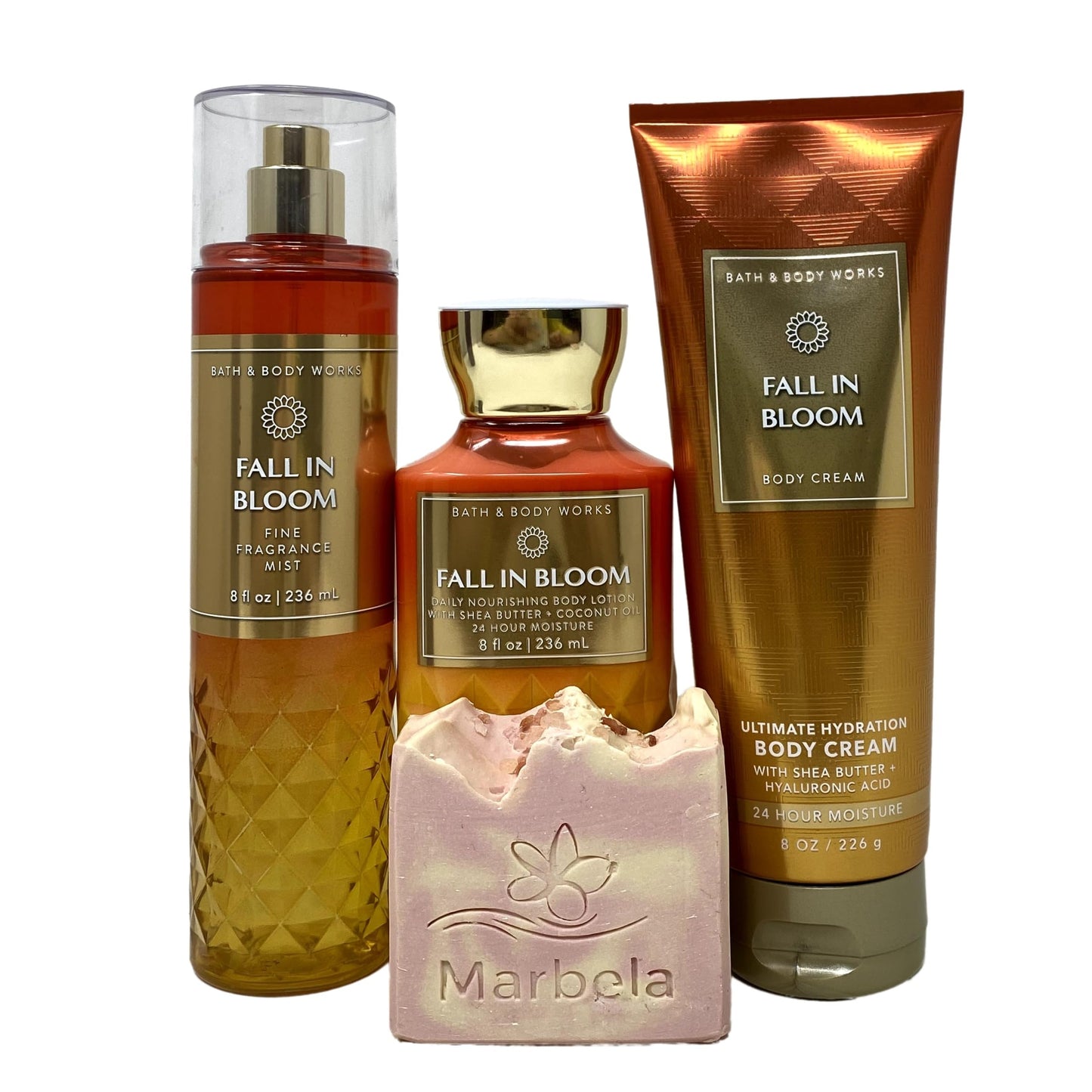 Bath & Body Works Fall In Bloom Gift Set - Fragrance Mist - Body Cream and Body Lotion - with a Himalayan Salts Springs Bar Soap Beauty and Personal Care Bath & Body Works
