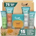 Travel Size Hotel Toiletry Set 75 Count 0.85 oz Bottles Guest Amenities for Airbnb Vacation Rentals and Short Term Rentals Paraben Free White Tea Beauty & Personal Care Terra Pure