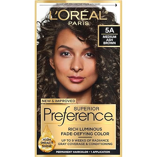 L'Oreal Paris Superior Preference Luminous Fade-Defying Permanent Hair Color, Hair Dye For Up to 9 Weeks of Radiance, Medium Ash Brown 5A, 1 Hair Dye Beauty & Personal Care L'Oreal Paris