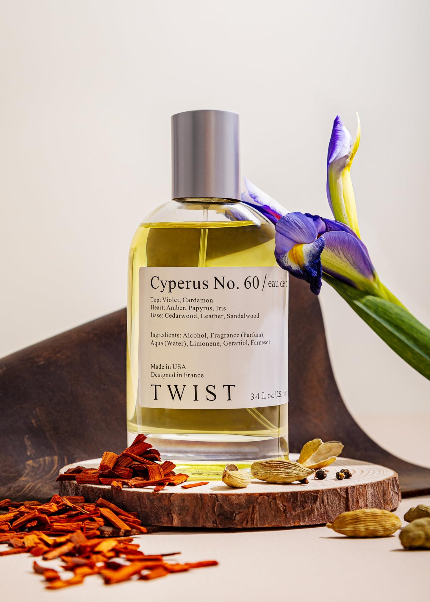Twist - Cyperus No. 60 - Eau De Parfum Inspired by Santal 33, Long-Lasting Perfume For Women & Men, Sandalwood & Woods, Vegan, Clean Ingredients Beauty & Personal Care HOUSE OF TWIST