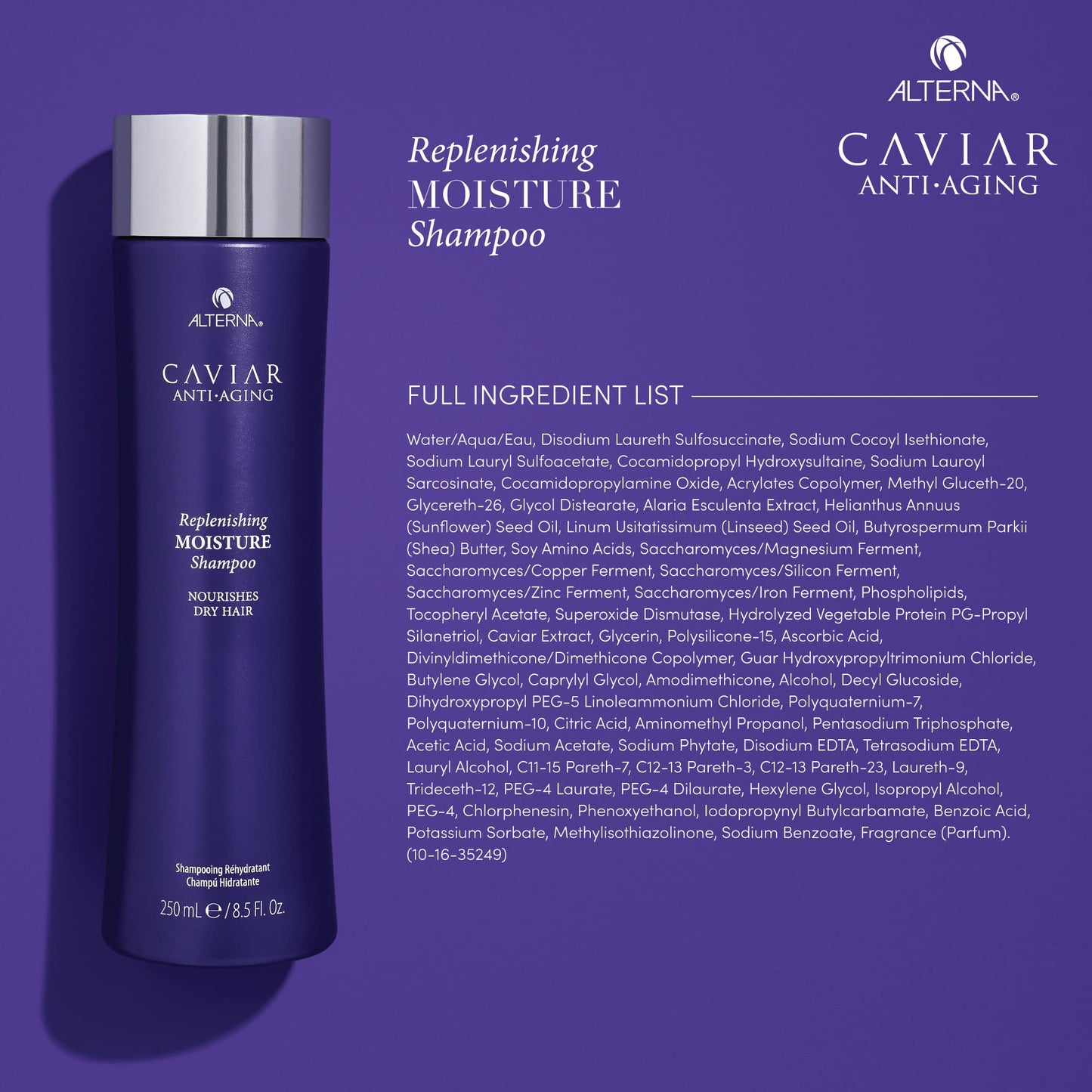 ALTERNA CAVIAR Anti Aging Replenishing Moisture Shampoo, 33.8 Ounce (Packaging May Vary) Beauty & Personal Care Alterna