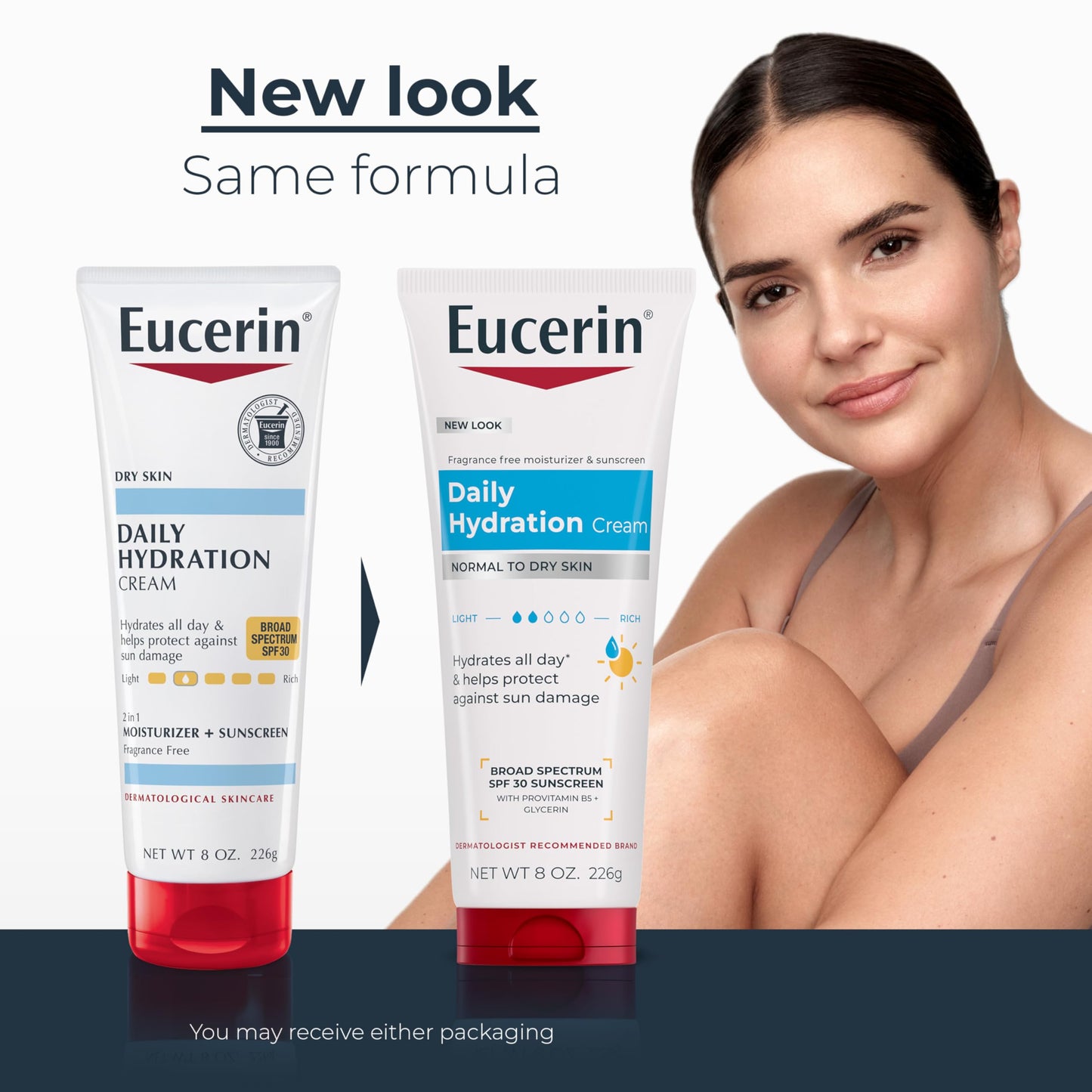 Eucerin Daily Hydration Broad Spectrum SPF 30 Sunscreen Body Cream for Dry Skin, Fragrance Free Sunscreen Moisturizer, 8 Oz Tube Beauty & Personal Care Eucerin