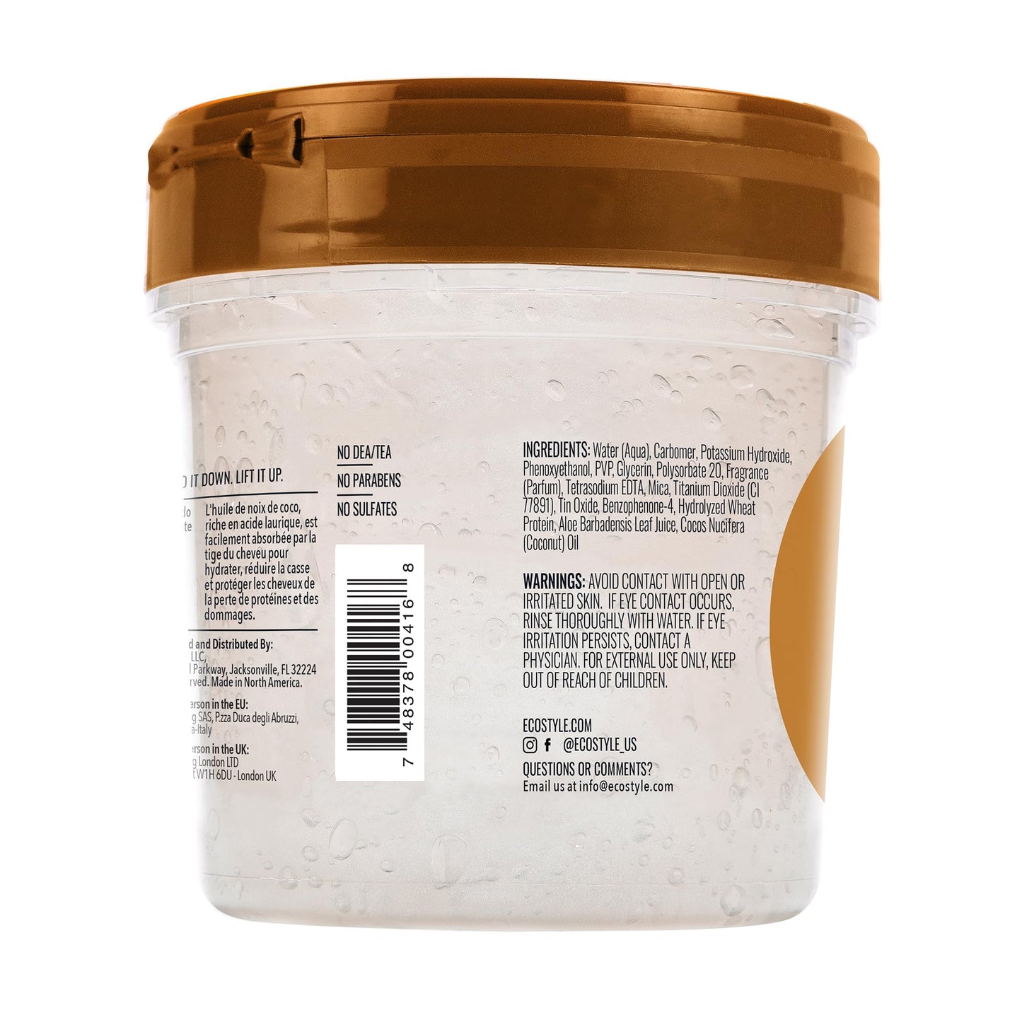 Ecoco Eco Style Gel - Coconut Oil - Adds Luster And Moisturizes Hair - Weightless Styling And Superior Hold - Prevents Breakage And Split Ends Beauty & Personal Care Eco Style
