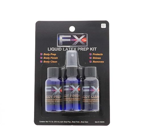 3 Bottle Latex Body Spray - for PREP, CLEAN, AND FINISH - Adults and Kids, Perfect Finish Coat Spray, Ideal for Theater, Halloween, Parties, Cosplays Beauty & Personal Care Liquid Latex Fashions