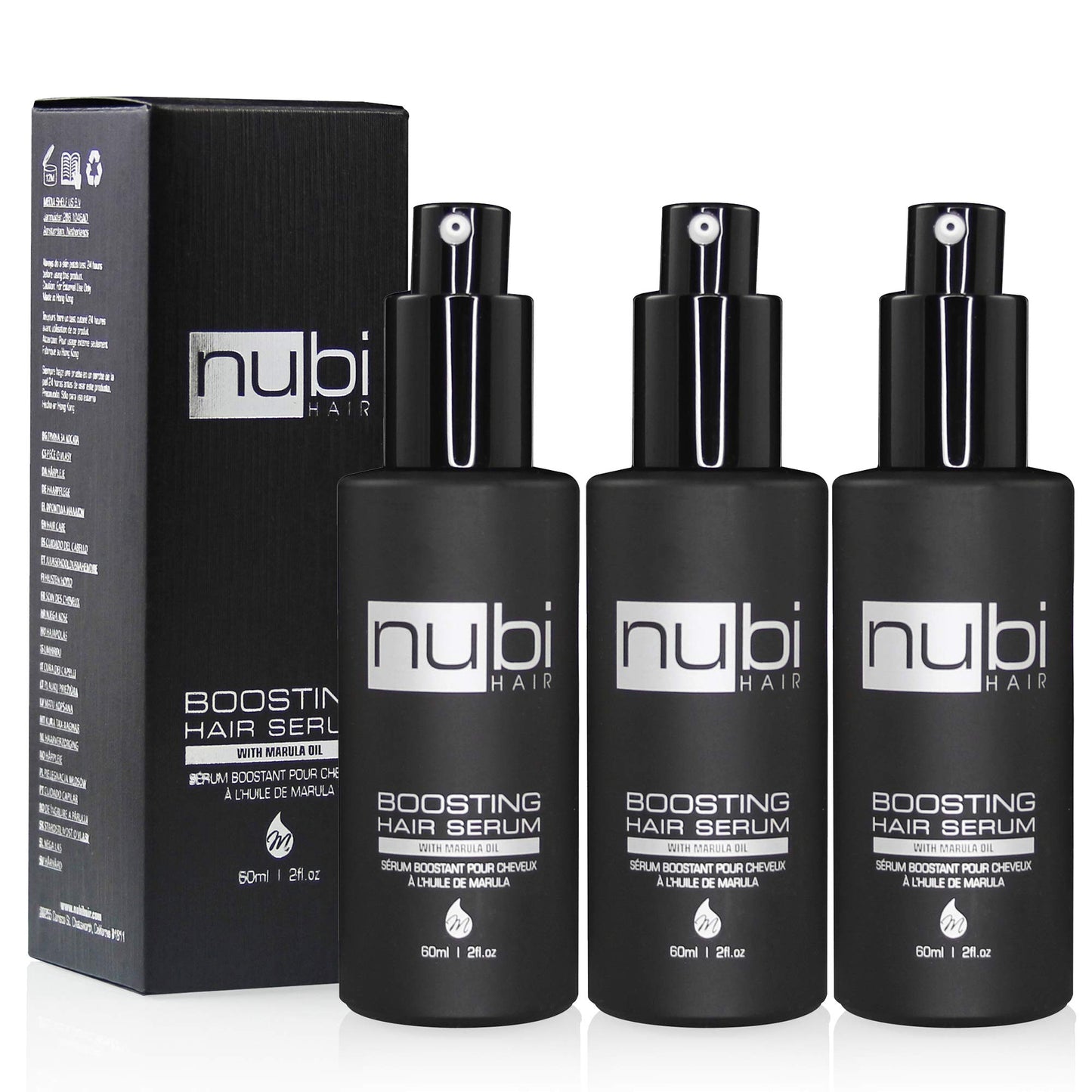 Nubi Hair Silky Smooth Hair Serum for All Hair Types, Contains Marula Oil, Aloe Vera and Vitamin E, Non-Greasy Formula, Boosts Shine and Promotes Hair Beauty & Personal Care Nubi Hair