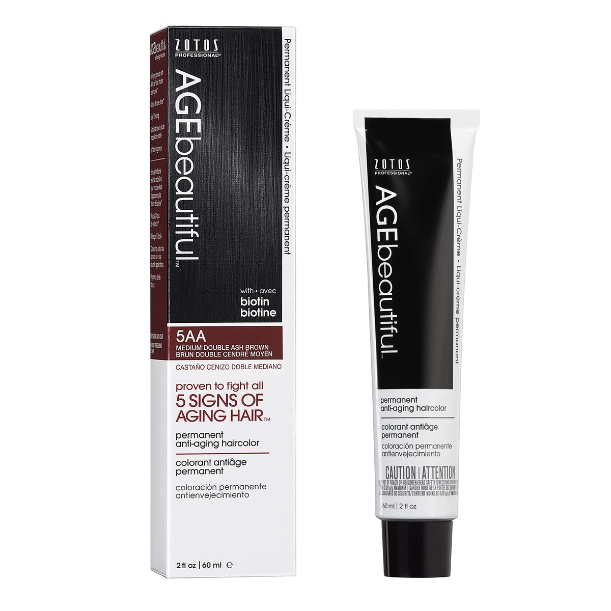 AGE beautiful Permanent Hair Color Dye Liqui Creme | 100% Gray Coverage | Anti-Aging Haircolor | Biotin for Thicker, Fuller Hair | Professional Salon Beauty & Personal Care AGE beautiful