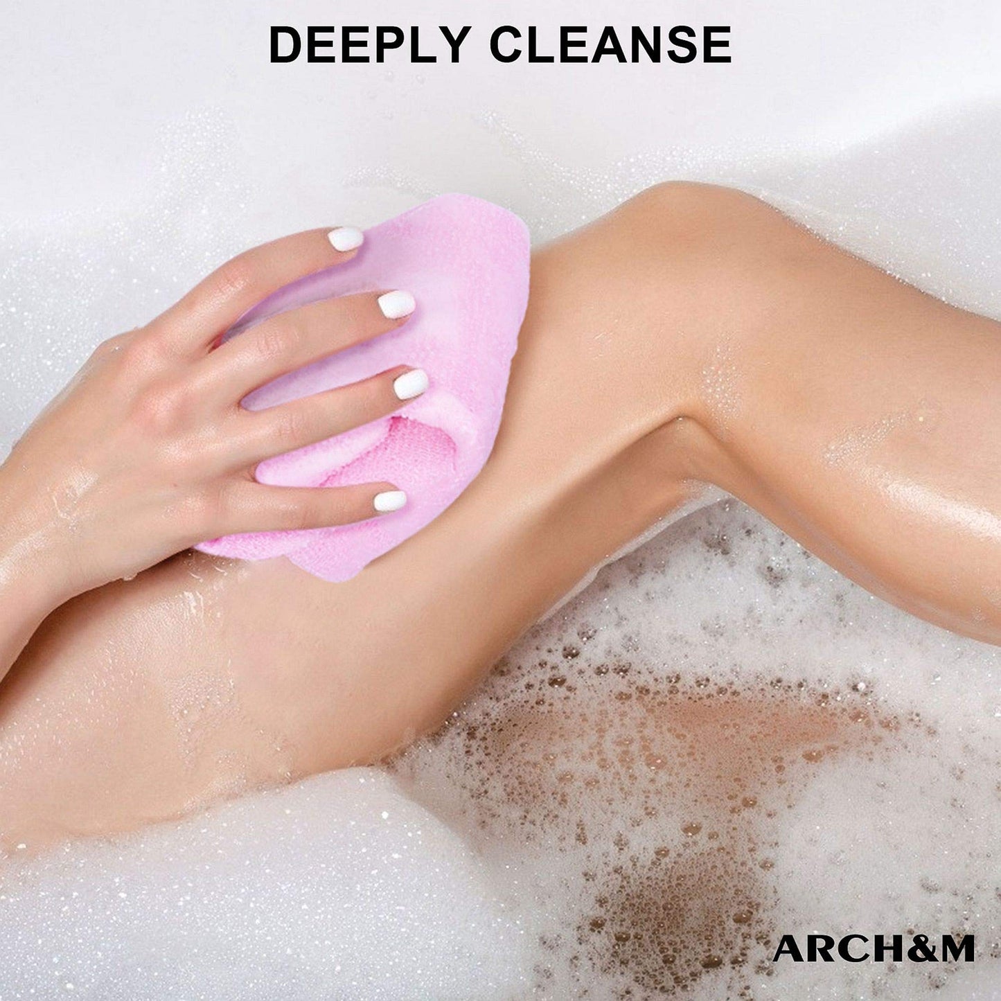 ARCH&M 12-Pack Premium Nylon Exfoliating Towel - 35-Inch Quick-Dry, Hygienic Japanese Washcloth for Body & Back - Durable, Machine Washable Beauty & Personal Care ARCH&M