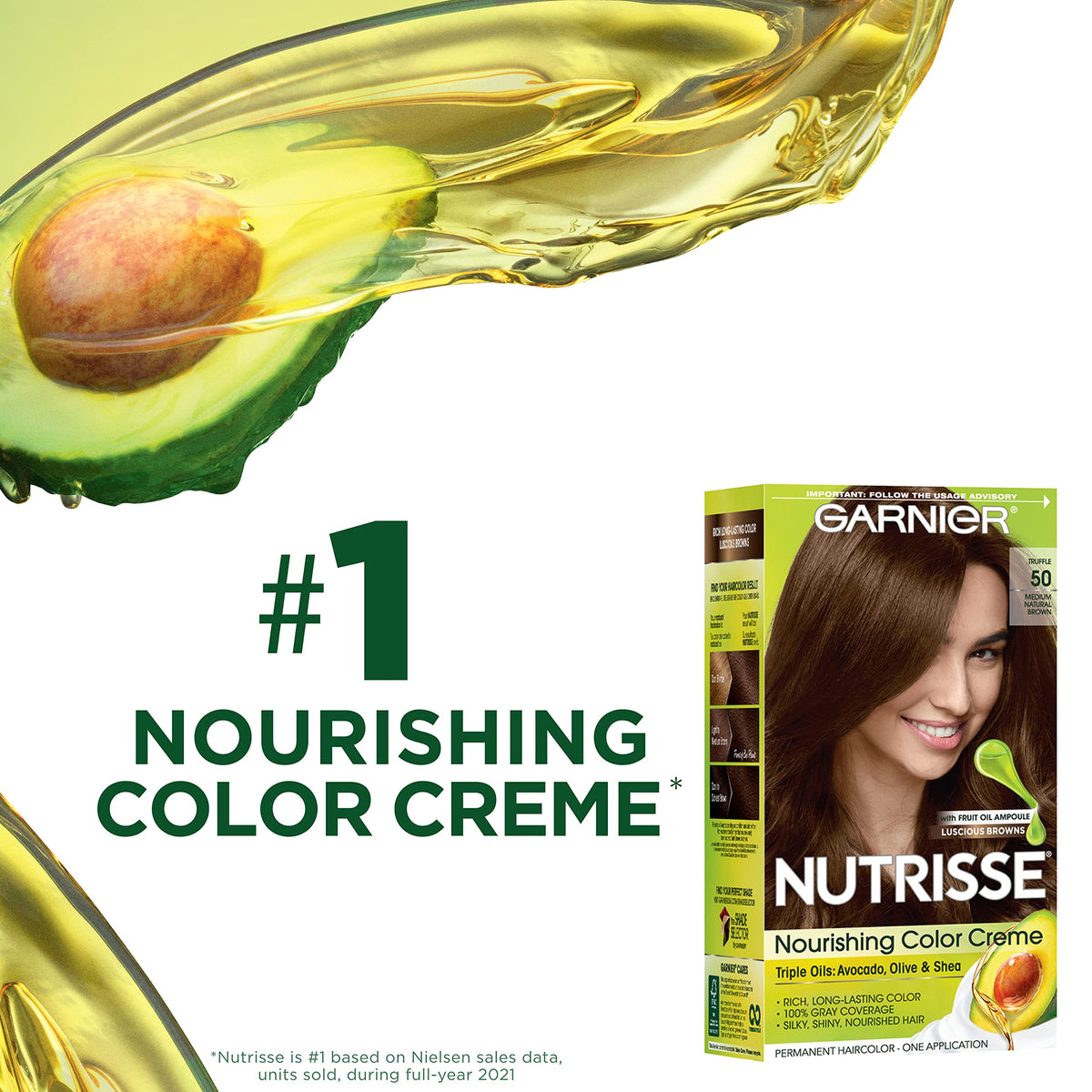 Garnier Hair Color Nutrisse Nourishing Creme, 72 Dark Beige Blonde (Sweet Latte) Permanent Hair Dye, 2 Count (Packaging May Vary)
