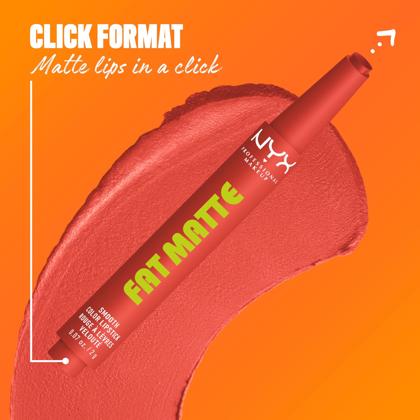 NYX PROFESSIONAL MAKEUP Fat Matte Lipstick, Pigmented, Smoothing, & Non-Drying Lip Crayon, Long Lasting Lip Makeup, Vegan & Cruelty Free - Coral Beauty & Personal Care NYX PROFESSIONAL MAKEUP