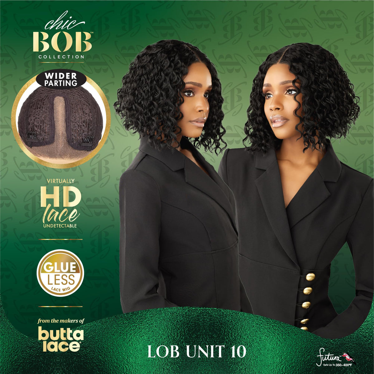 Sensationnel Chicbob Lace Frontwig-Lob Unit 10, 2 DARKBROWN