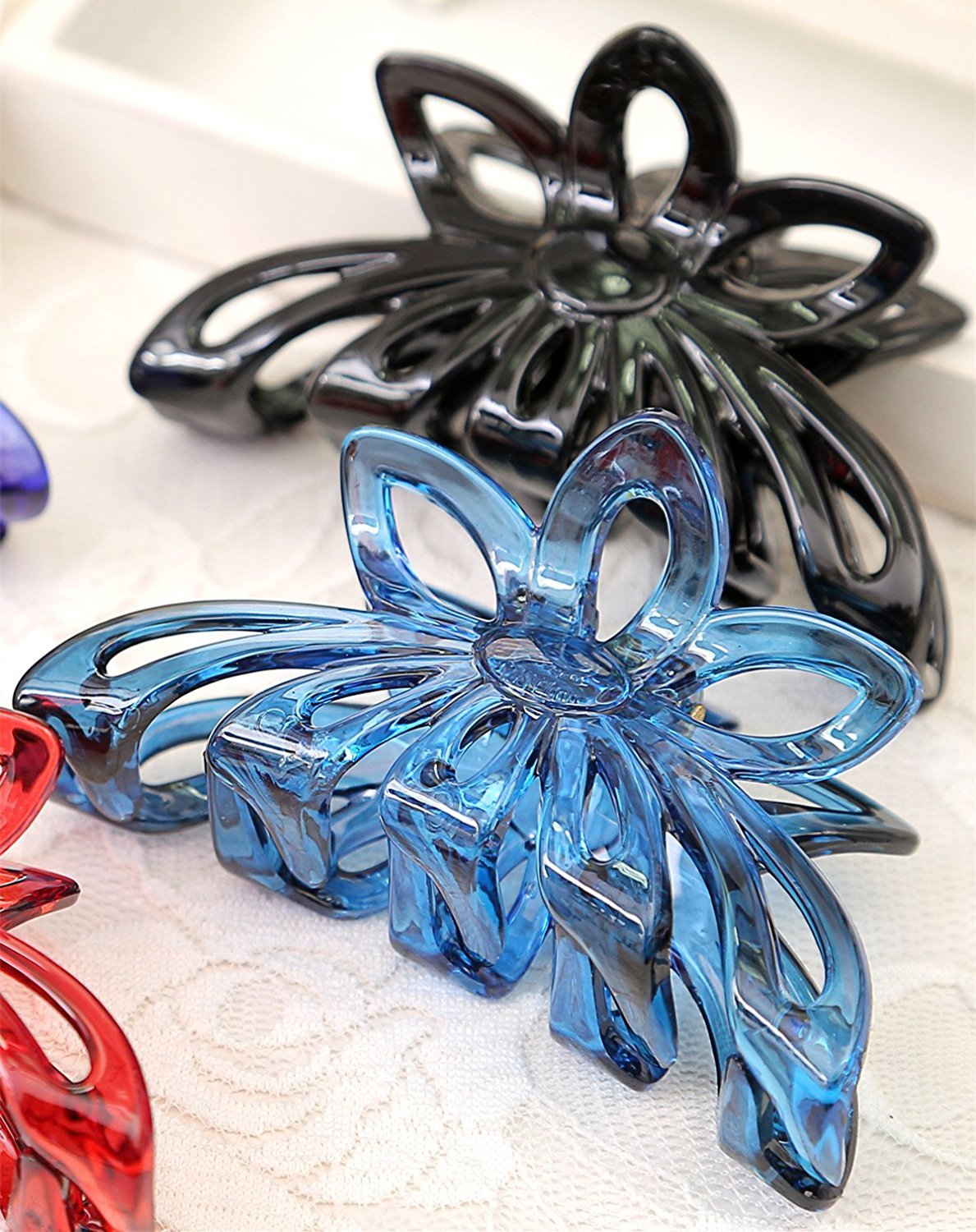 Prettyou 3.5 Inches Plastic Large Clip Hair Claws for Women, Pack of 4 Beauty & Personal Care Prettyou
