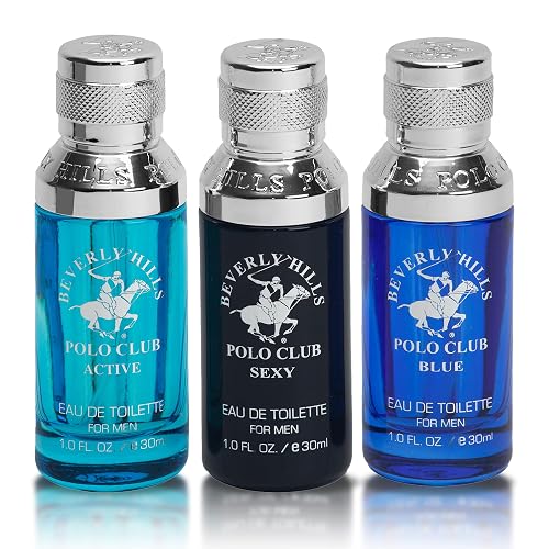 Beverly Hills Polo Club MENS 3PC SLIDER - BLUE VARIANT - CONTAINS BLUE/SEXY/ACTIVE 1OZ EDTs Beauty & Personal Care Beverly Hills Polo Club