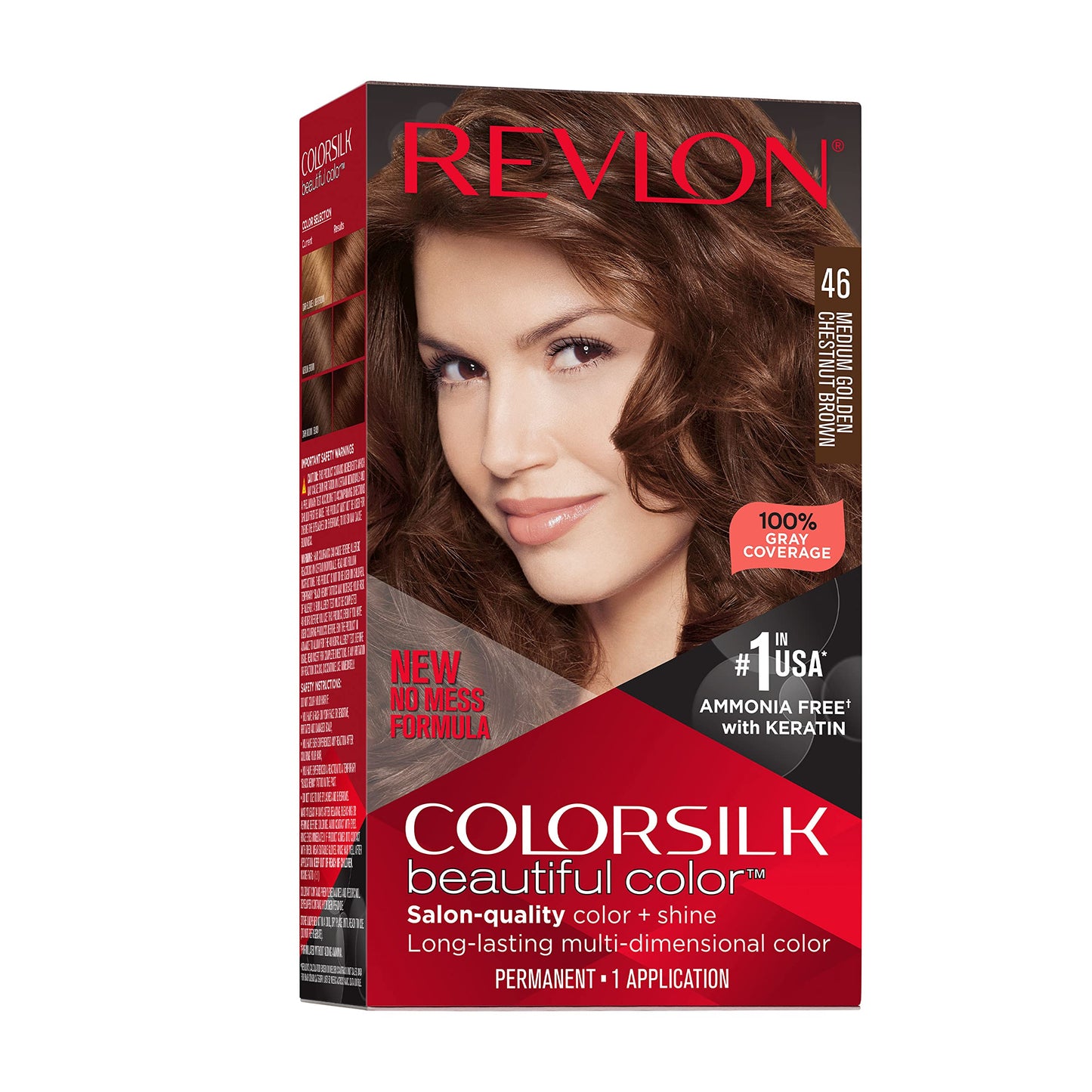 Revlon Colorsilk Beautiful Color Permanent Hair Color, Long-Lasting High-Definition Color, Shine & Silky Softness with 100% Gray Coverage, Ammonia Beauty & Personal Care REVLON
