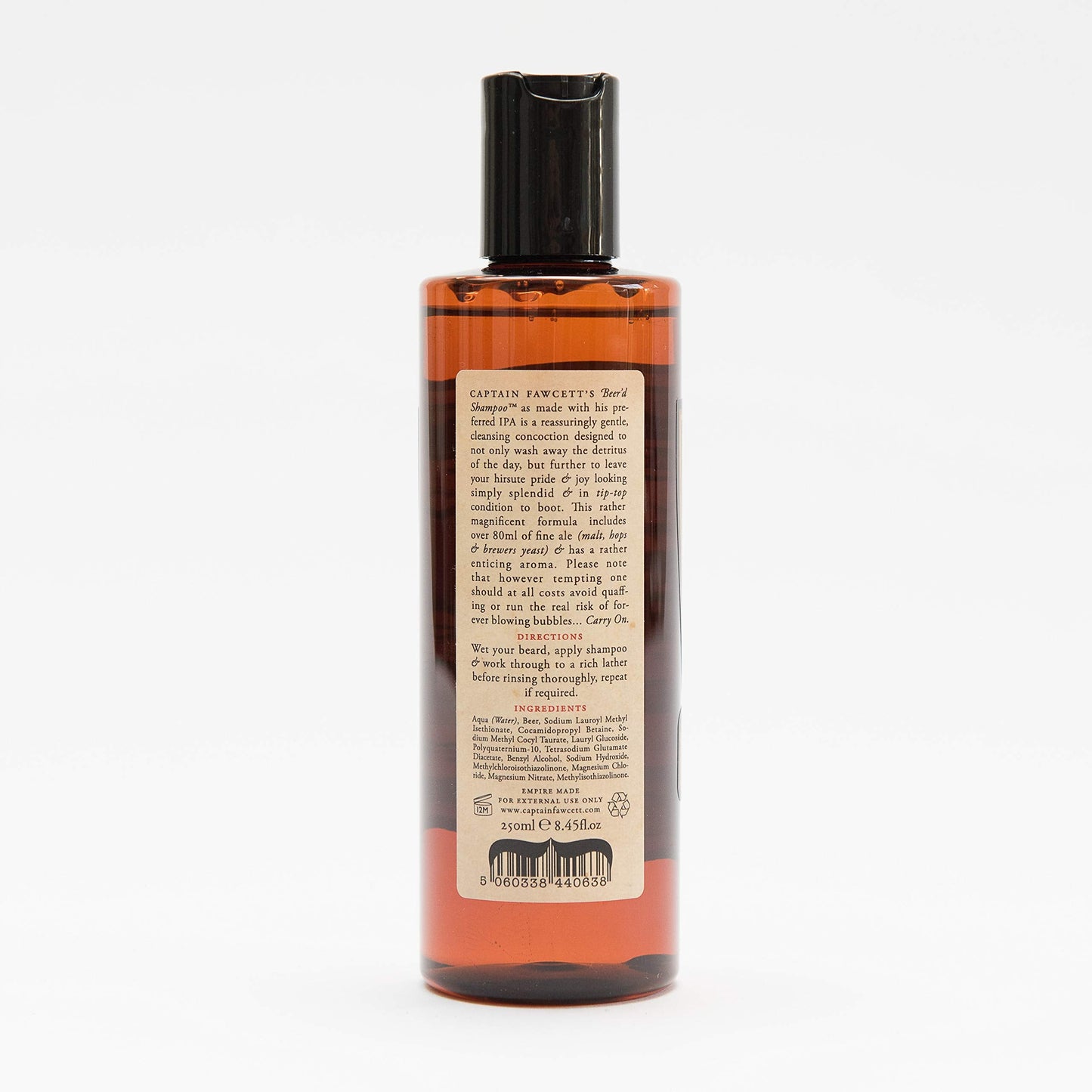 CAPTAIN FAWCETT Beer'd Shampoo Gentle Beard Wash - Premium Beard Wash - 250ml Beauty and Personal Care CAPTAIN FAWCETT
