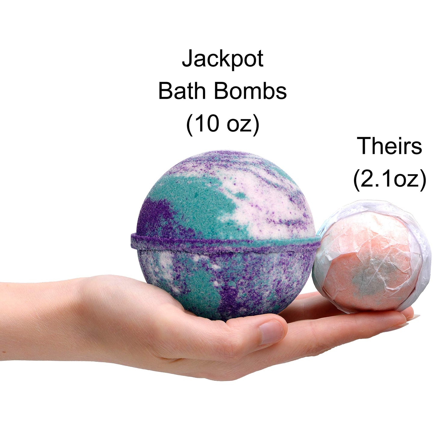 Bath Bomb with Surprise Ring Inside Mermaid Daydream Extra Large 10 oz. Made in USA (Ring Size 7) Beauty & Personal Care Jackpot Candles