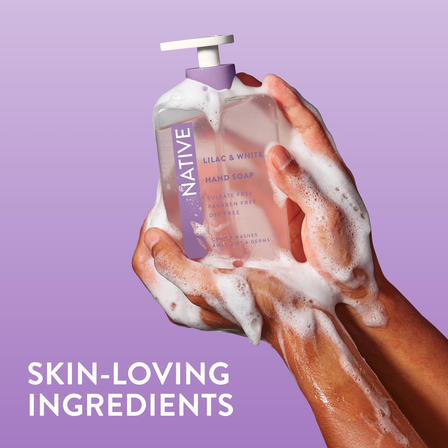 Native Liquid Hand Soap, Lilac & White Tea Scent, Non-Drying Formula for Soft, Smooth Hands, Made with Plant-Based Cleansers, Sulfate & Paraben Free Beauty & Personal Care Native