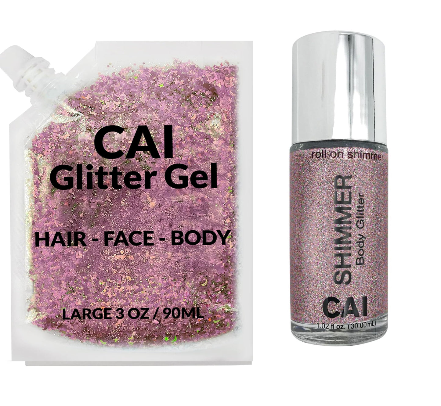 Face, Body & Hair Glitter Gel - Halloween Glitter for Kids and Women - 3 Oz Cosmetic-Grade Gel w/Moon & Stars for Festivals & Halloween Party, Easy Beauty & Personal Care CAI BEAUTY NYC