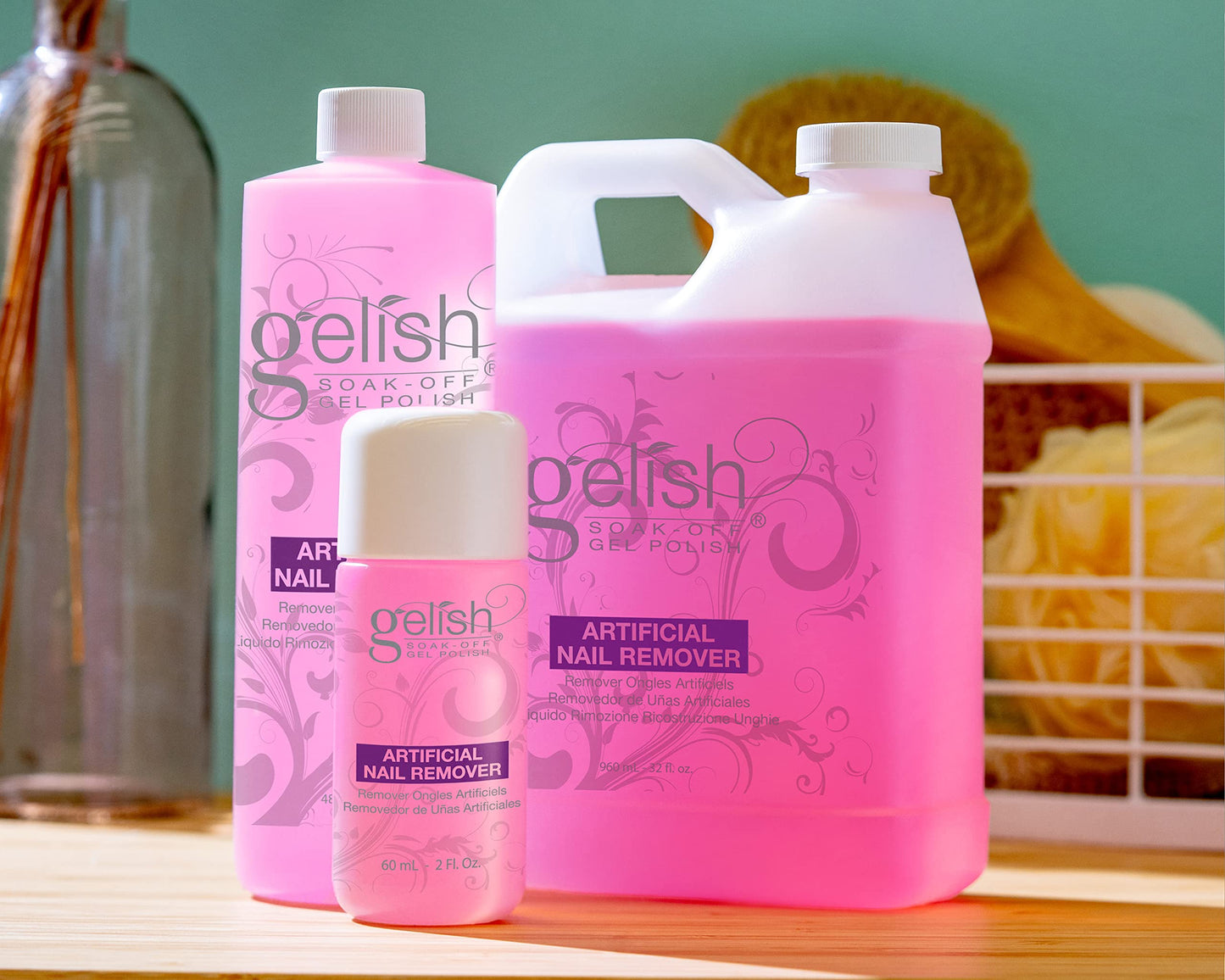 Gelish Artificial Nail Remover - Soak-Off Polish Remover for Fast, Gentle, Prevents Drying, and Maintains Healthy Nails. Ideal for Professional Beauty & Personal Care Gelish