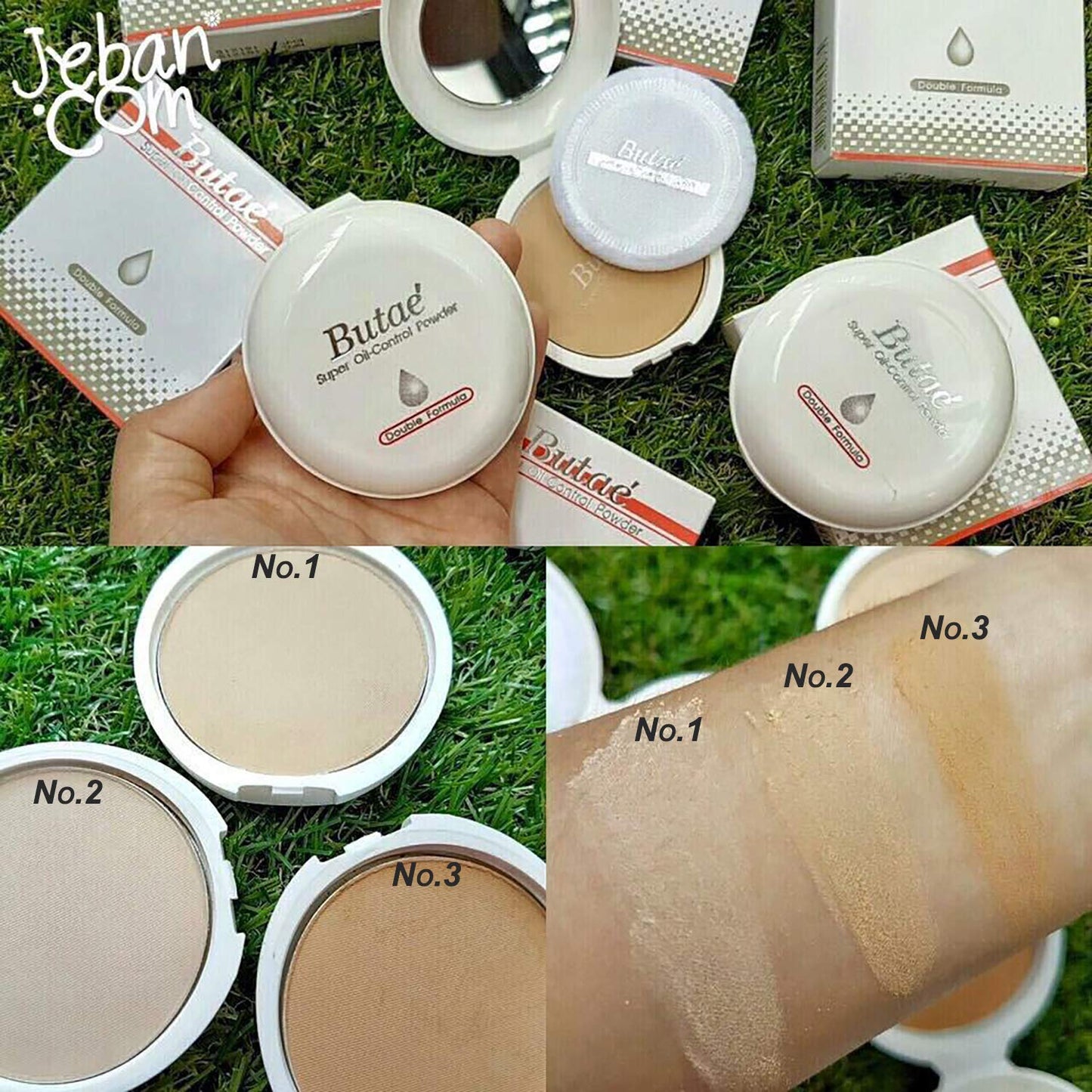 Super Oil Control Face Compact Foundation Powder loose Translucent Perfect Skin Smooth Radiance Oil-free Pressed Light weight long lasting Makeup Beauty & Personal Care BUTAE