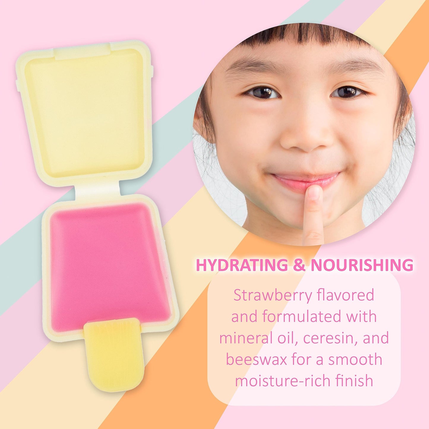 12pc Pucker Pop Novelty Lip Gloss Set - Girls Cosmetics Mini Popsicle Lip Gloss Collection, Lip Gloss for Kids, Safe, Non Toxic Kids Makeup Set Beauty & Personal Care EXPRESSIONS