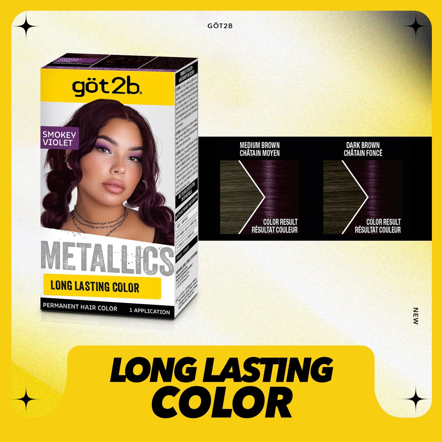 Got2b Metallics Permanent Hair Color, M49 Smoky Violet Beauty & Personal Care Got2B