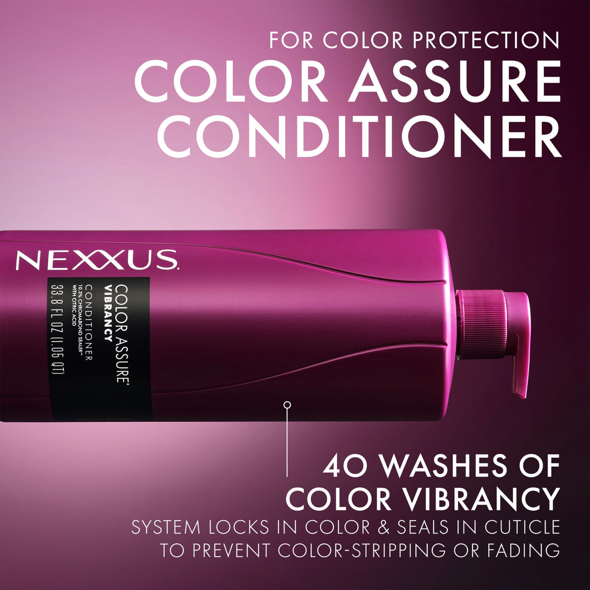 Nexxus Color Assure Conditioner for Color Treated Hair, 33.8 oz