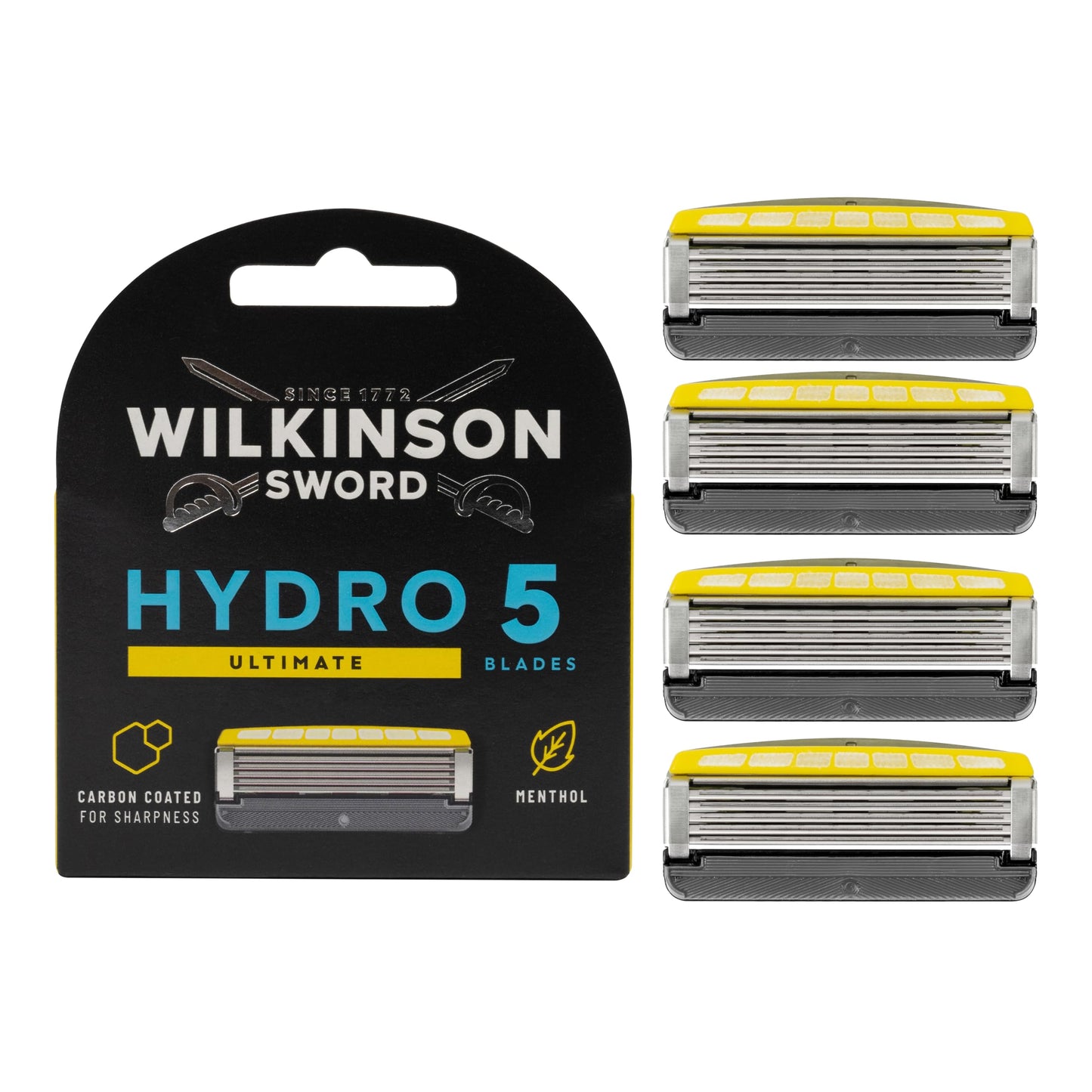 Wilkinson Sword Hydro 5 Skin Protection Advanced - 4 5-Blade Razor Blades Refills with Menthol Enriched Lubricant Band Beauty and Personal Care Wilkinson Sword
