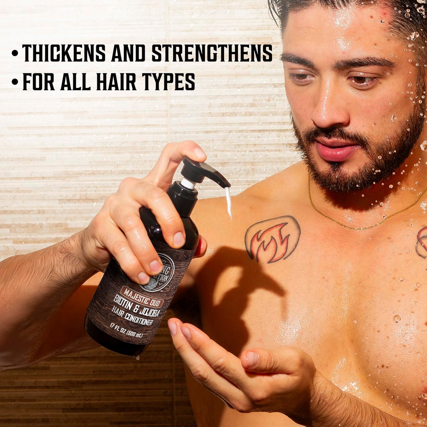 Viking Revolution Majestic Oud Mens Shampoo and Conditioner Set with Biotin and Jojoba Oil - Natural Hair Shampoo and Hair Conditioner for Men Beauty & Personal Care Viking Revolution