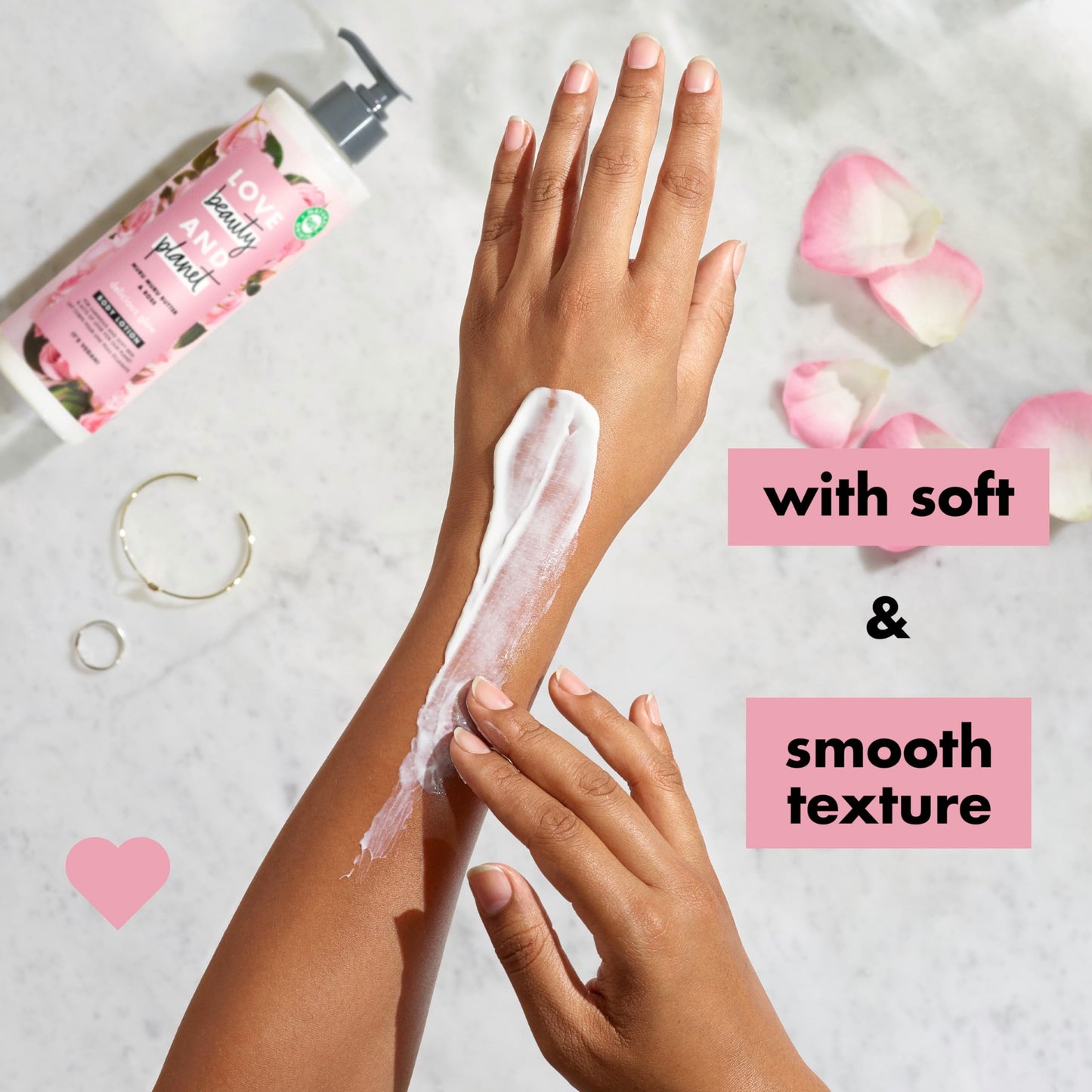 Love Beauty and Planet Delicious Glow Body Lotion Murumuru Butter & Rose for Soft, Glowing Skin Natural Ingredients, Plant-Based Moisturizers, Vegan Beauty & Personal Care Love Beauty And Planet