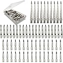 60Pcs Metal Styling Duck Billed Hair Clips, Silver Alligator Roller Clips for Women's Long Hair Styling Sectioning and Pin Curls, Bow DIY, with Case Beauty & Personal Care HiJeaton