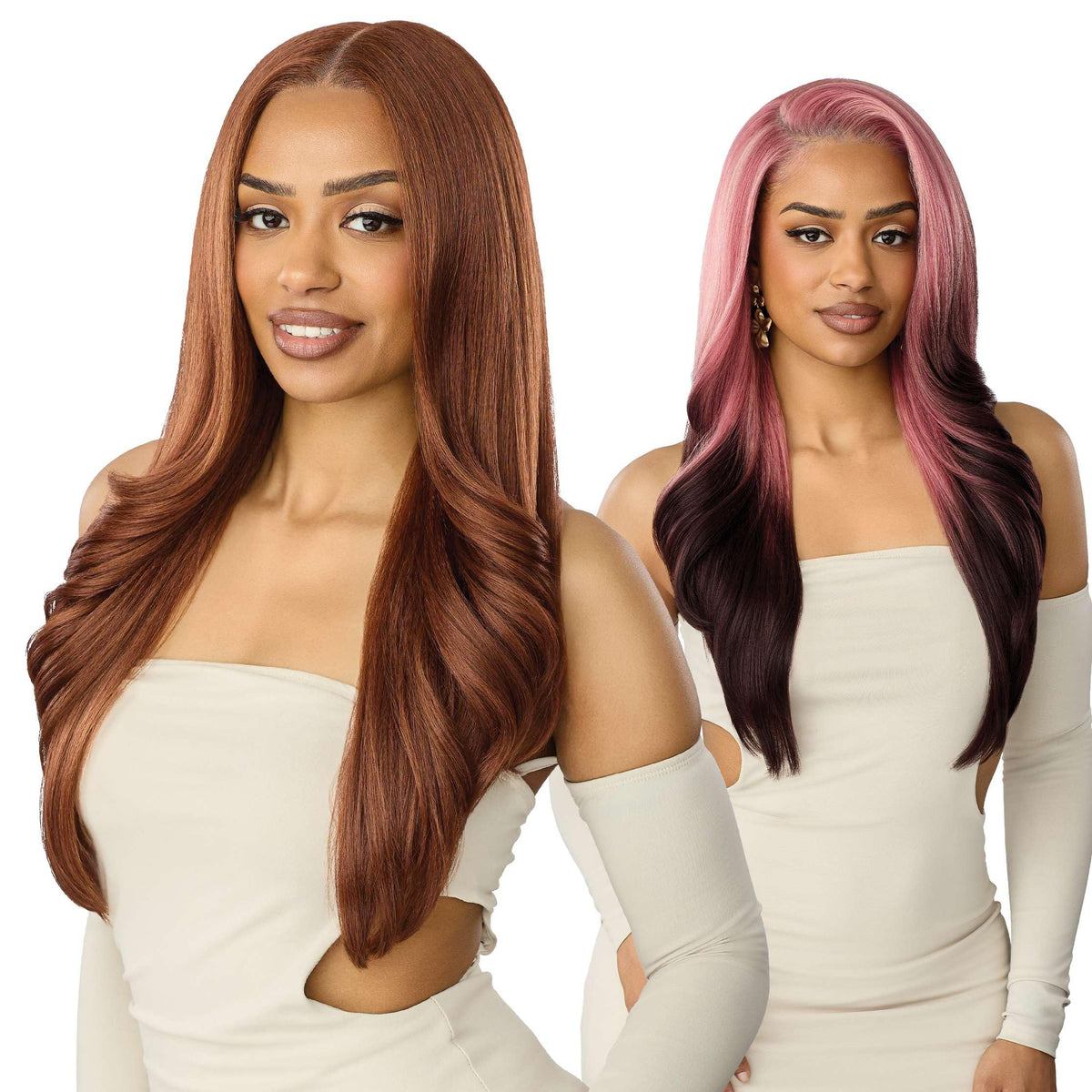 Outre Lace Front Wig - Perfect Hair Line 13X6 Frontal - PH 31 (ST DUST PINK OMBRE)
