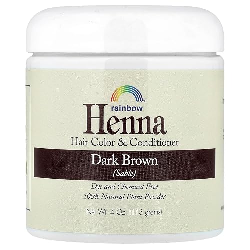 Rainbow Research Henna, Hair Color & Conditioner, Dark Brown (Sable), 4 oz (113 g) Beauty & Personal Care Rainbow Research
