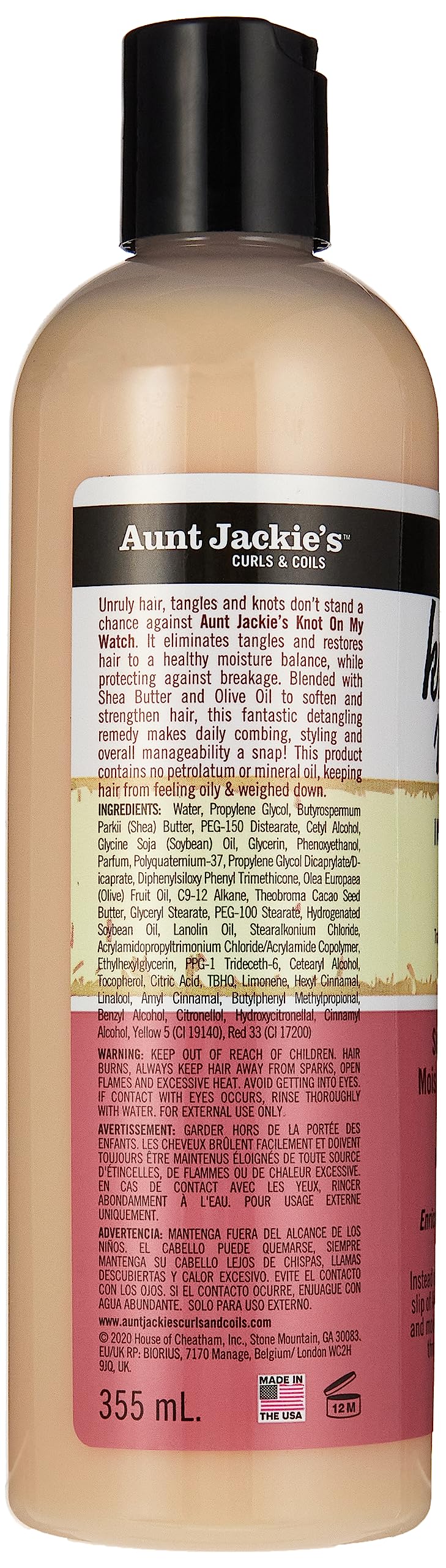 Aunt Jackies Knot On My Watch Detangling Therapy 12 Ounce (354ml) (6 Pack) Beauty & Personal Care Aunt Jackie's