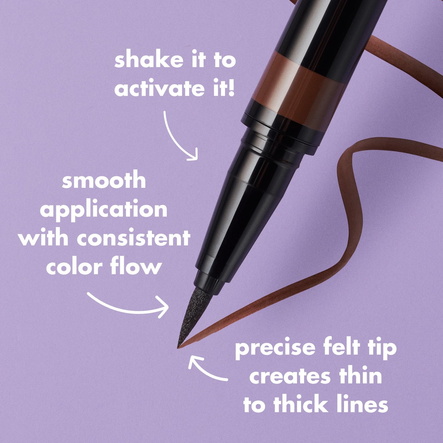 e.l.f. H2O Proof Eyeliner Pen, Felt Tip, Waterproof, Long-Lasting, High-Pigmented Liner For Bold Looks, Vegan & Cruelty-Free, Jet Black. 0.02 Fl Oz Beauty & Personal Care e.l.f.