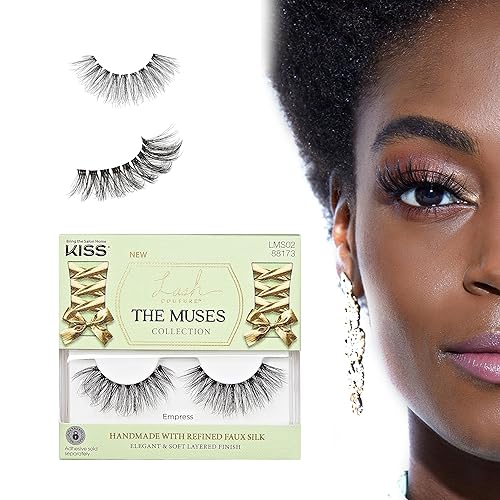 KISS The Muses, False Eyelashes, 'Empress', 16mm, Includes 1 Pair, Easy to Apply, Reusable Lash Clusters Beauty & Personal Care KISS