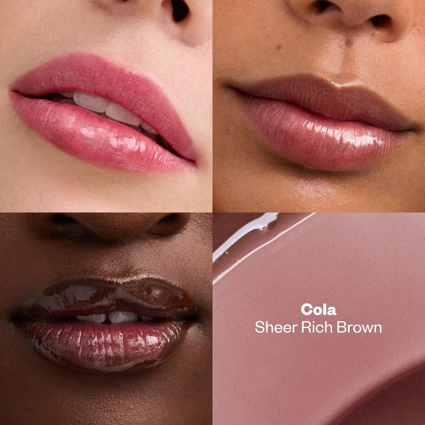 Kosas Wet Lip Oil Gloss - Plumping Peptide Lip Treatment Gloss in Sheer Rich Brown, Hydrating with Hyaluronic Acid, Peptides & Plant Oils, Non-Sticky, Beauty & Personal Care Kosas