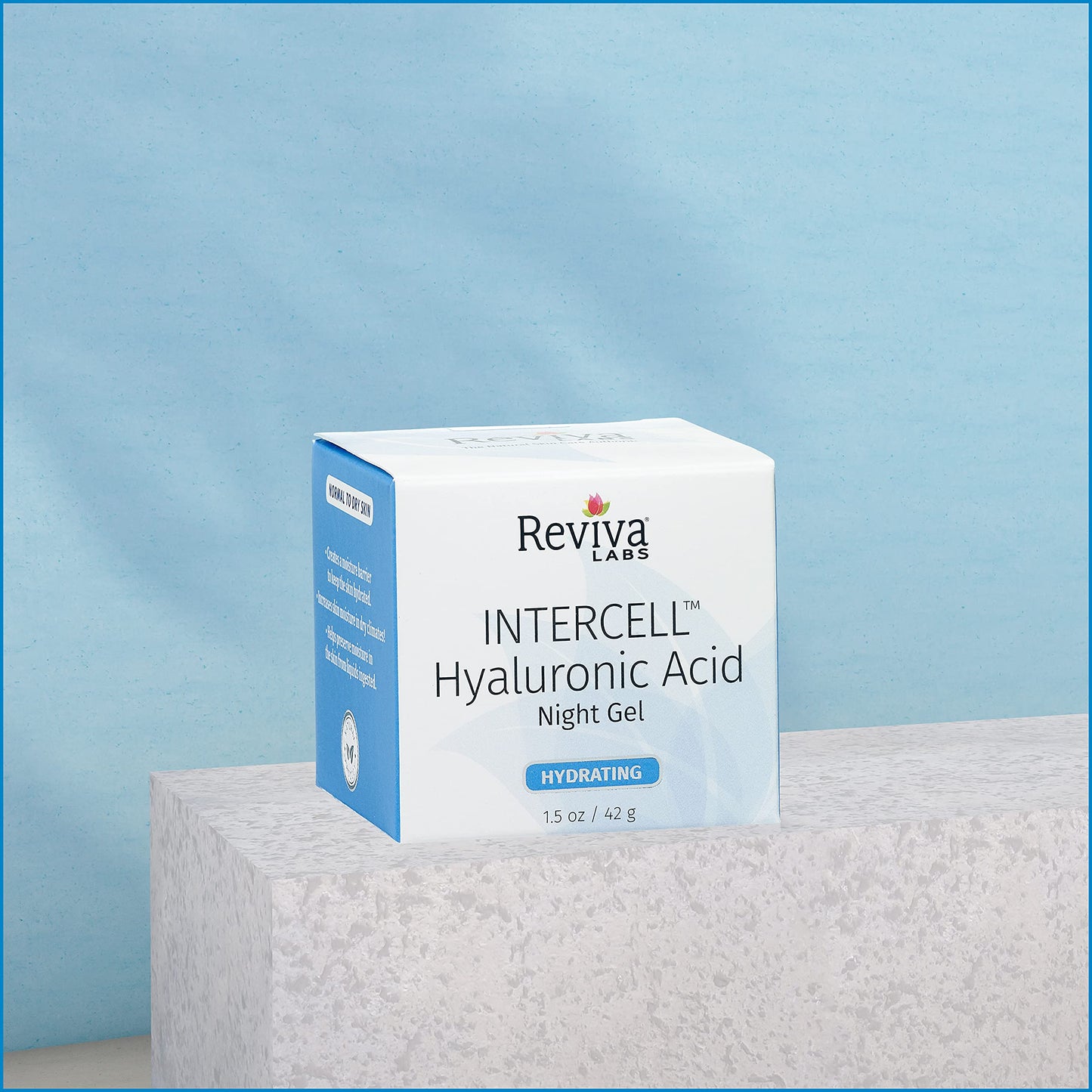 Reviva Intercell Night Face Gel With Hyaluronic Acid, Increase Skin Moisture - 1.25 Oz Beauty & Personal Care Reviva Labs