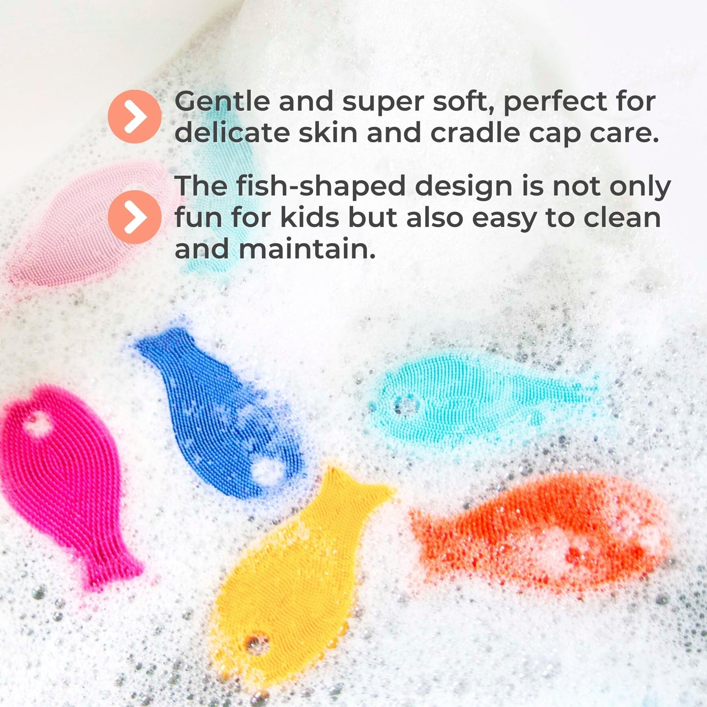 Innobaby Bathin' Smart Silicone Fish Bath Scrub, Aqua/Periwinkle Beauty and Personal Care Innobaby