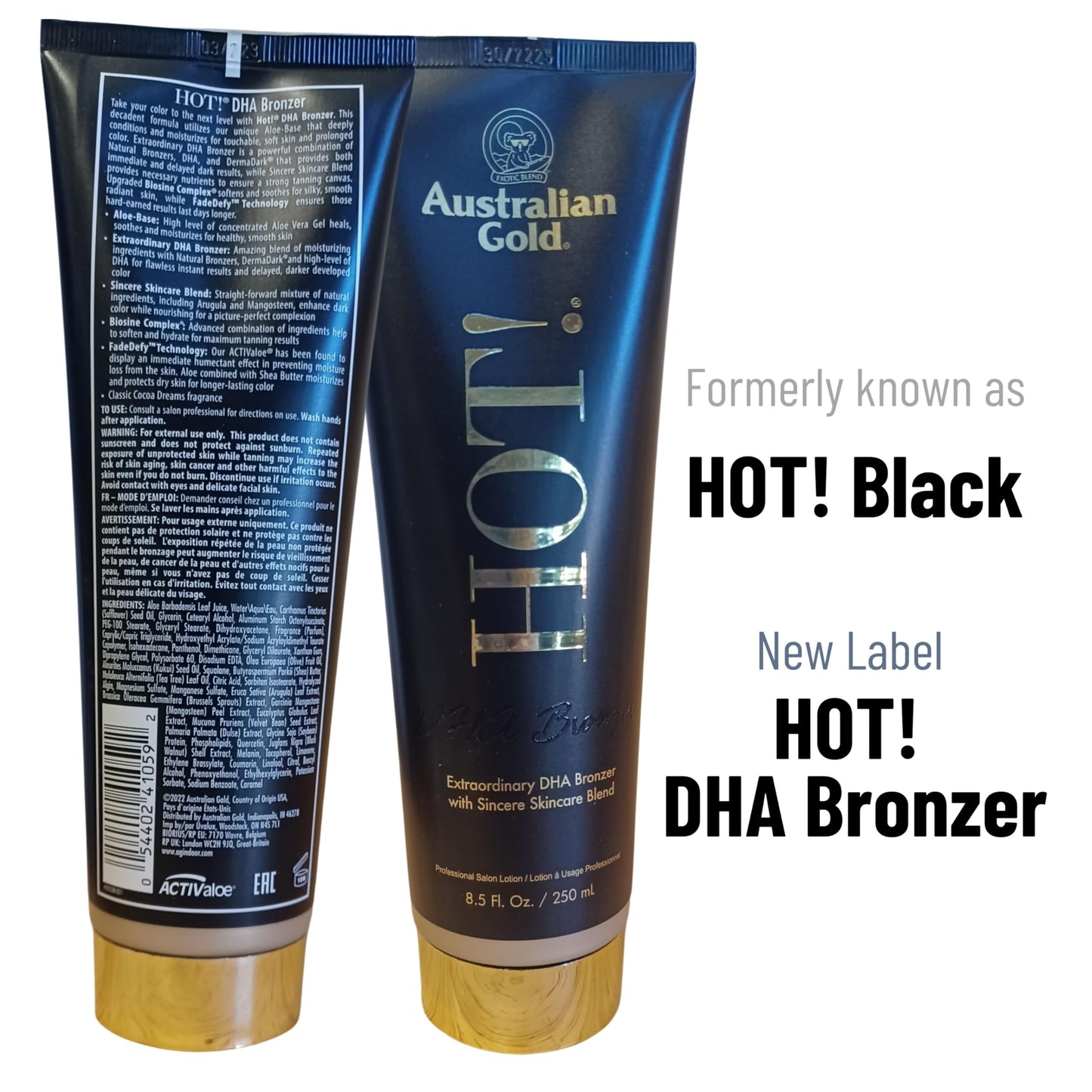 Australian Gold Hot! Bronze Extraordinary DHA Bronzer - 8.5 ounces, Tanning Lotion for Indoor or Outdoor use HOT! Black DHA Bronzer Beauty & Personal Care Australian Gold